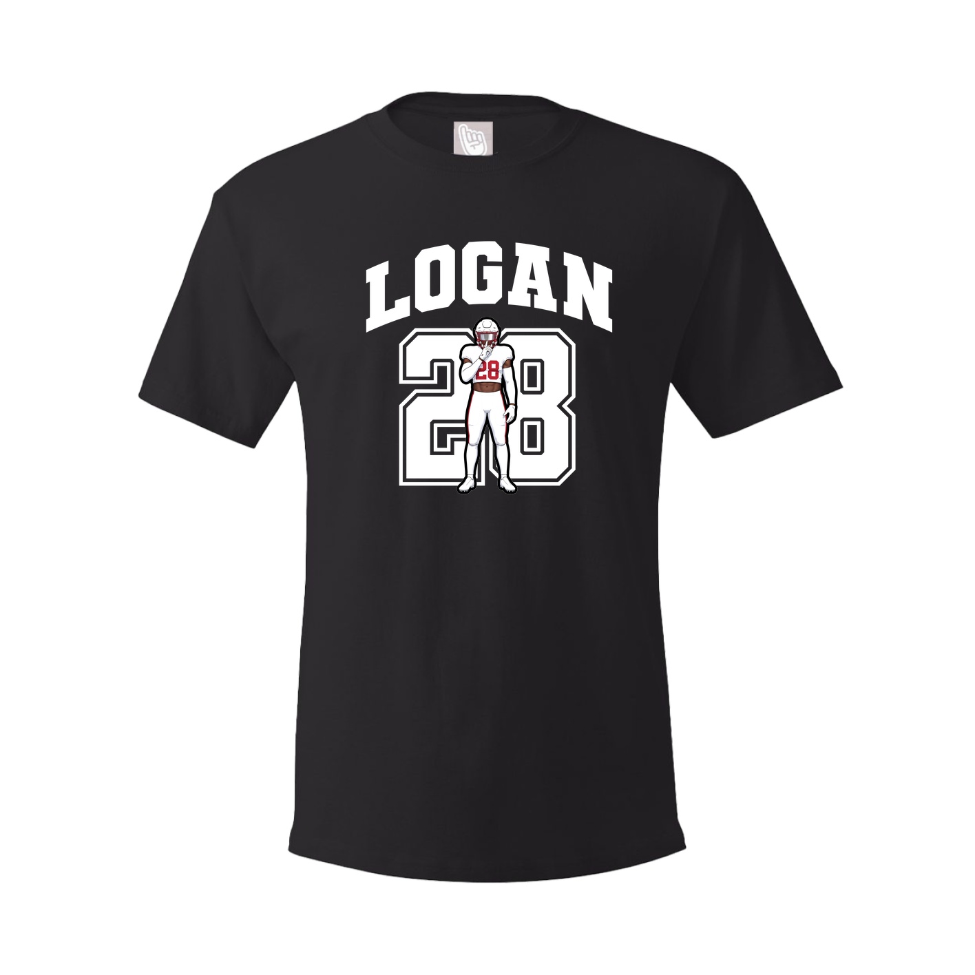 Youth Tee — Number in Black