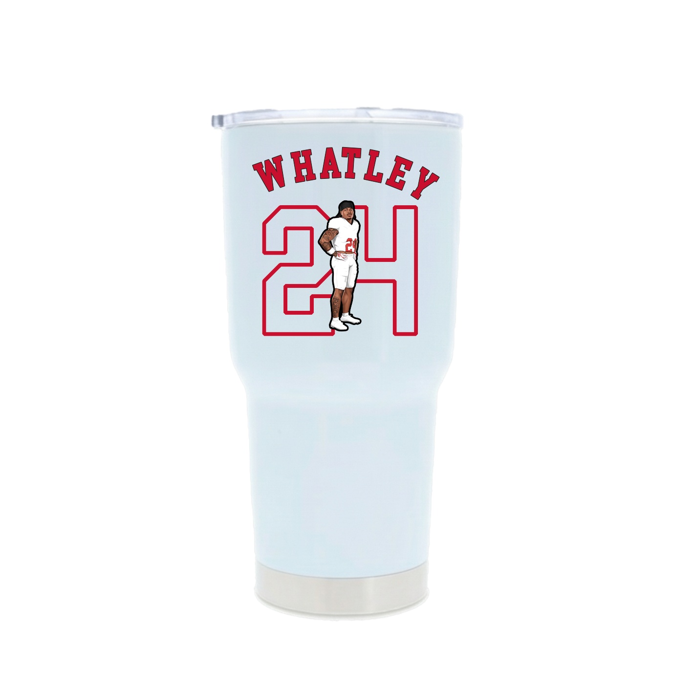 30oz Stainless Steel Tumbler — Shirsey Arch in White