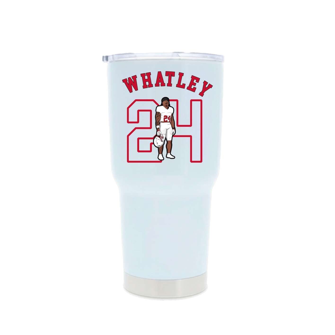 30oz Stainless Steel Tumbler — Shirsey Arch in White