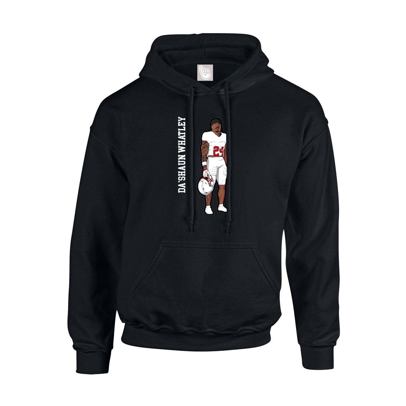 Youth Hoodie — Name Vertical in Black