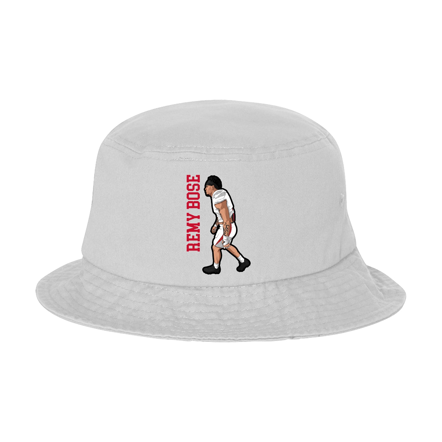 Bucket Cap — Name Vertical in White