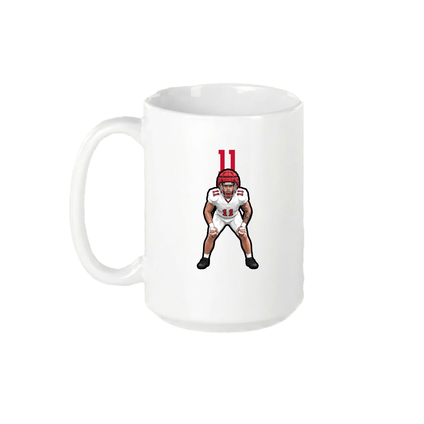 15oz Coffee Mug — Number Top in White