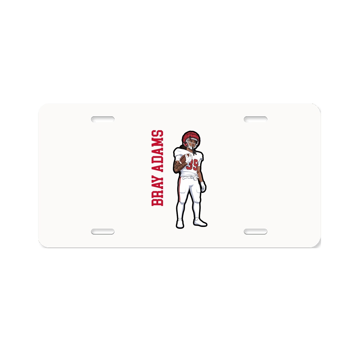 License Plate — Name Vertical in Classic