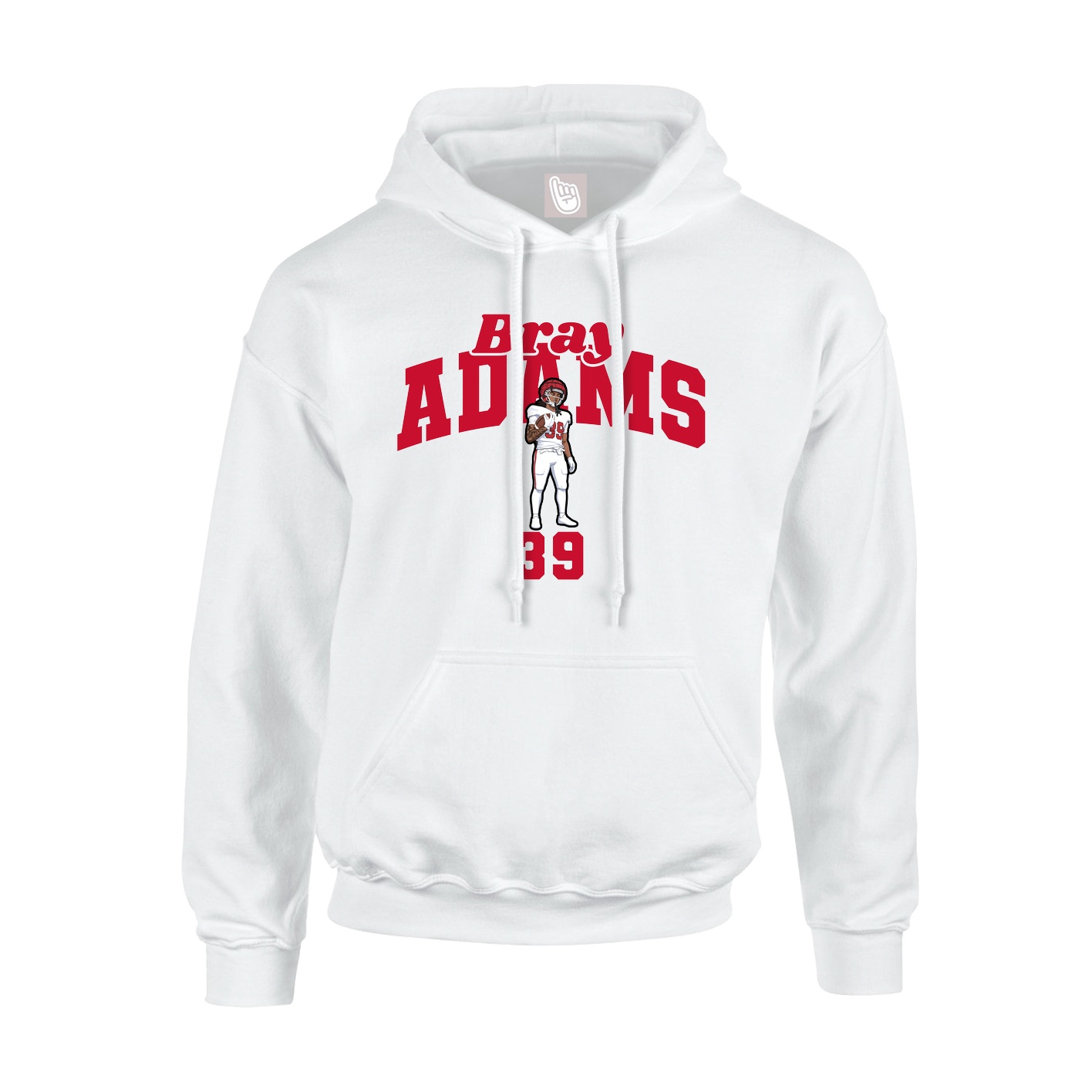 Youth Hoodie — Signature Arch in White