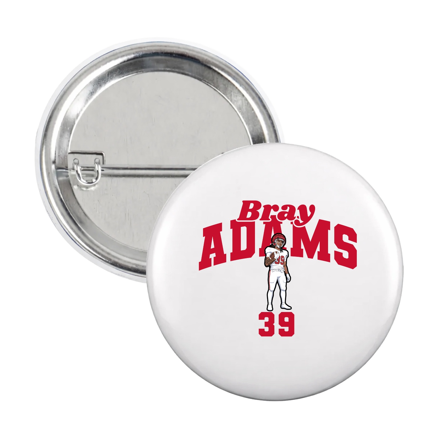 Game Day Button — Signature Arch in White