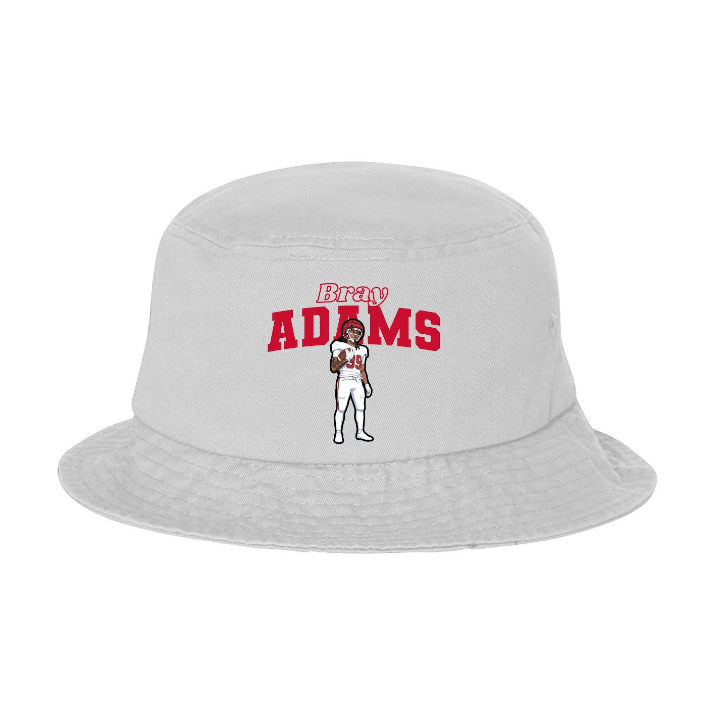 Bucket Cap — Name Arch in White