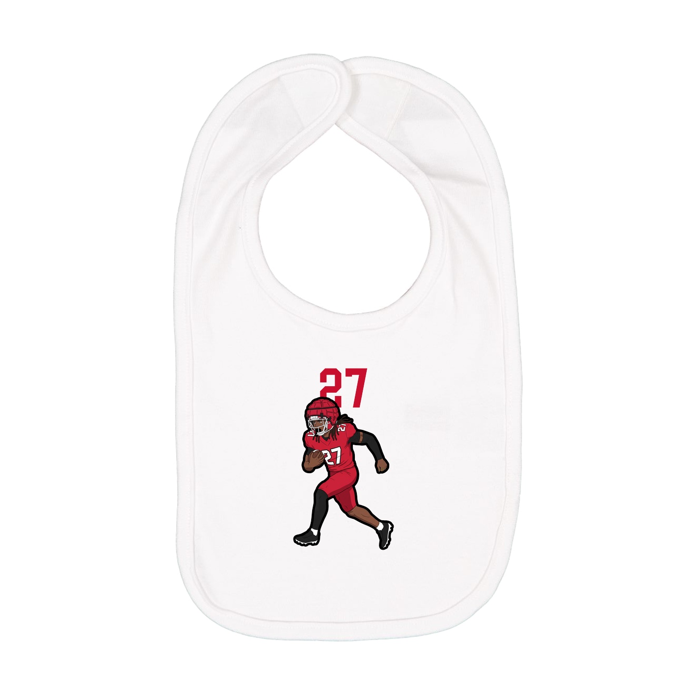 Infant Bib — Number Top in White