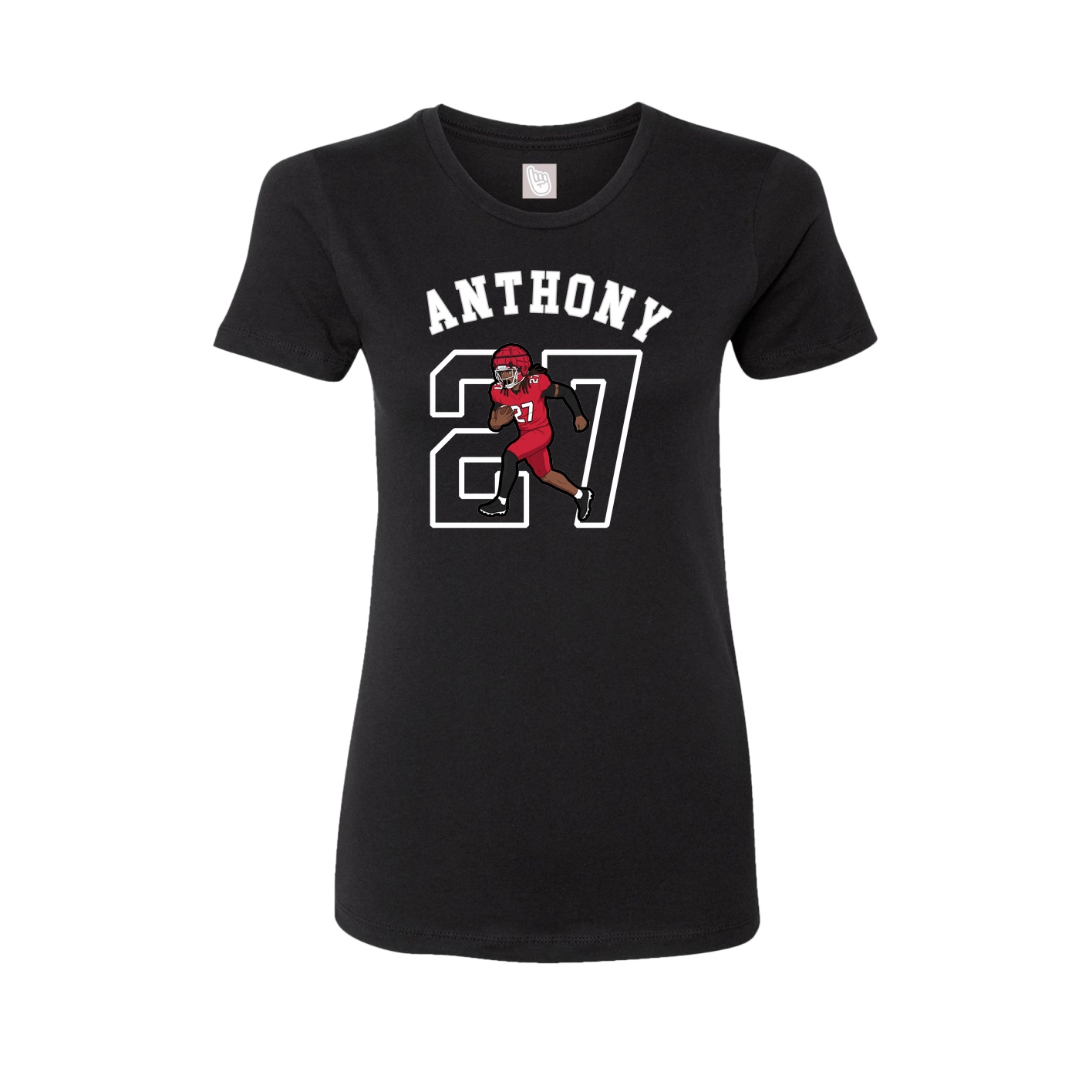 Fitted Women's Tee — Shirsey Arch in Black