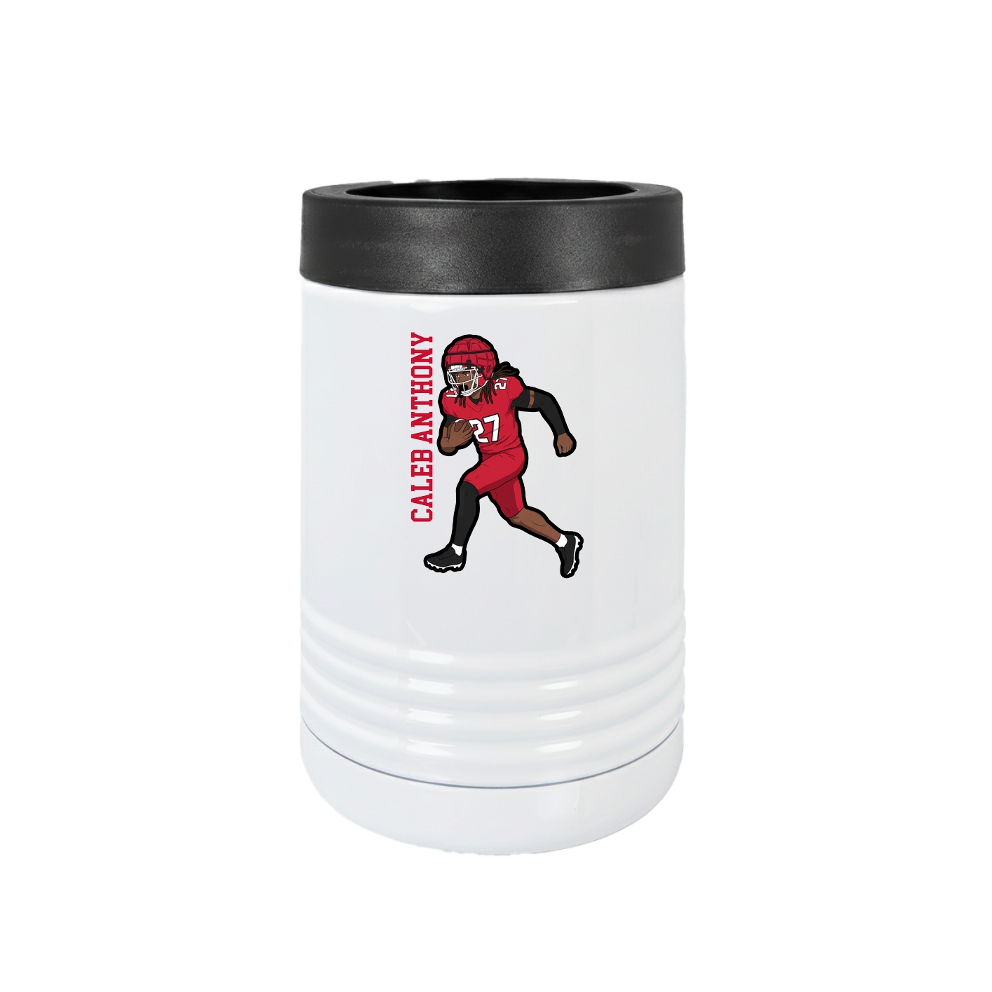 Beverage Holder — Name Vertical in White