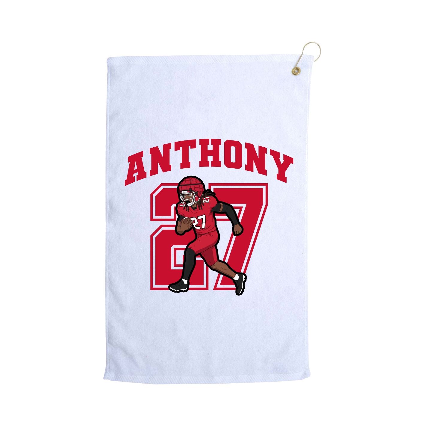 Golf Towel — Number in White