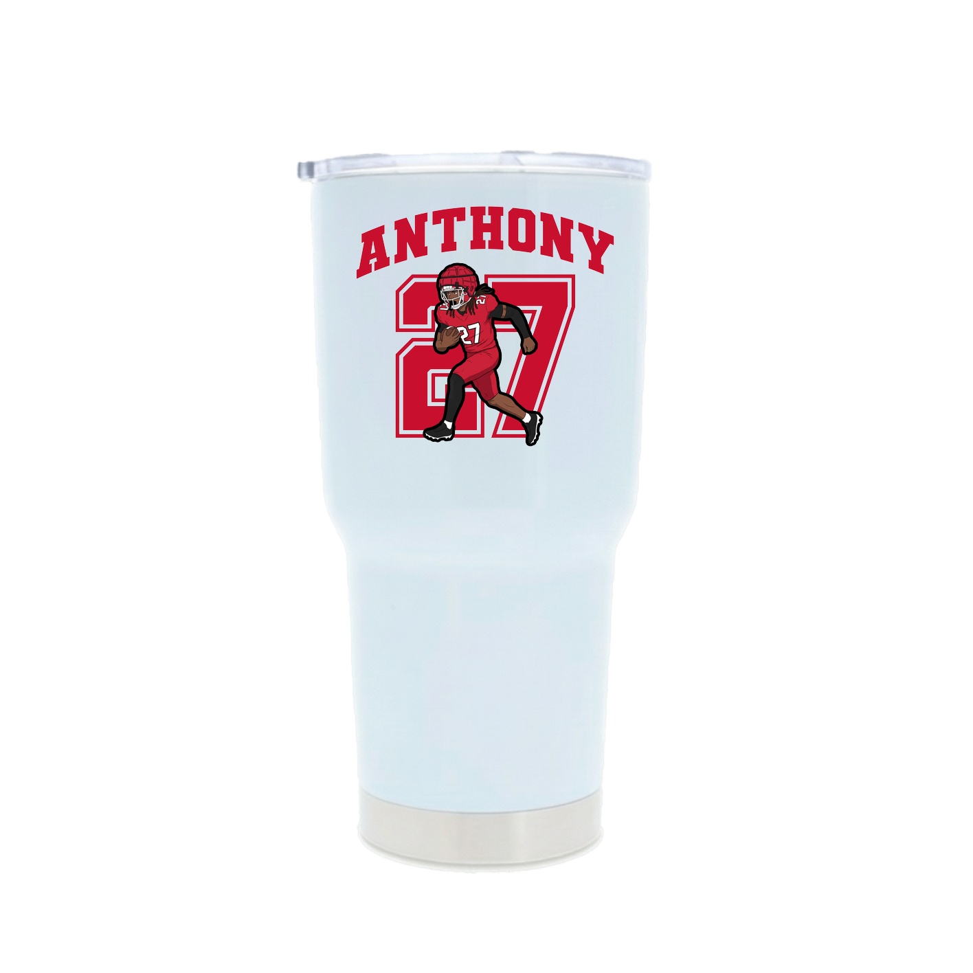 30oz Stainless Steel Tumbler — Number in White