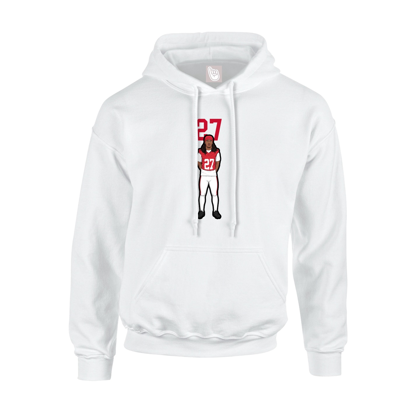 Hoodie — Number Top in White