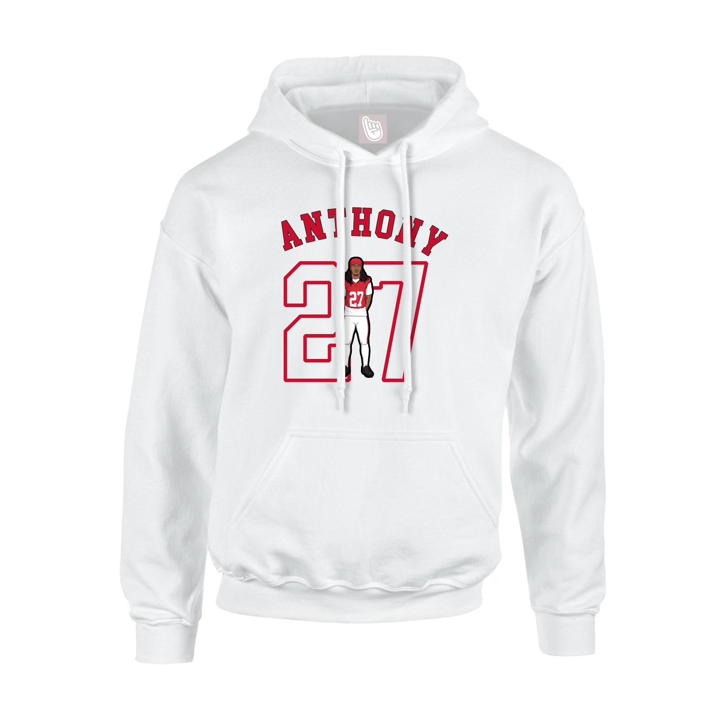 Youth Hoodie — Shirsey Arch in White