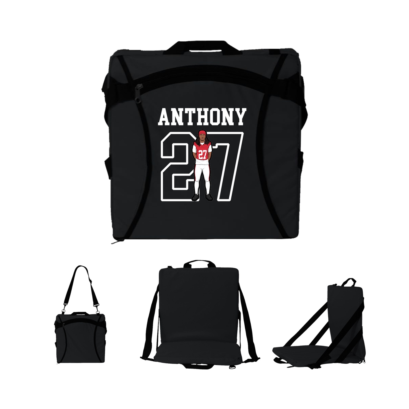 Folding Stadium Seat — Shirsey in Black