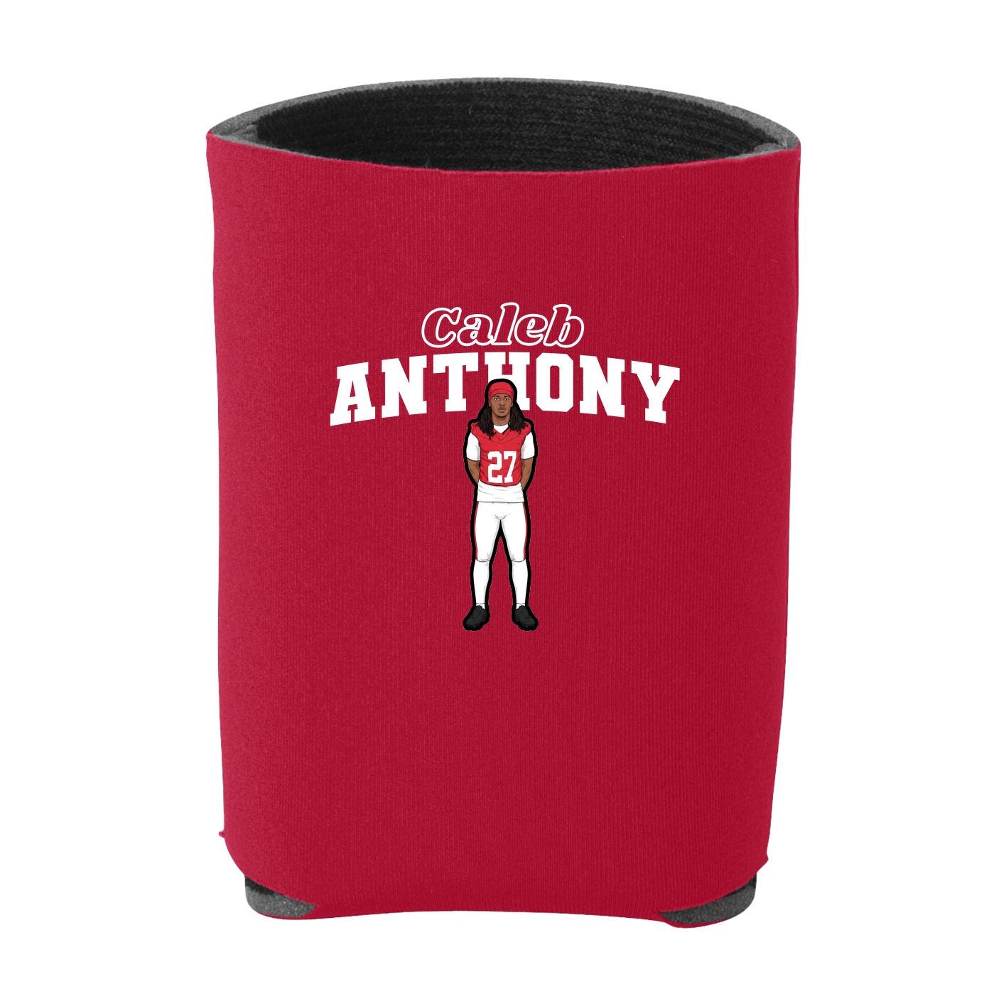 Can Holder — Name Arch in Red