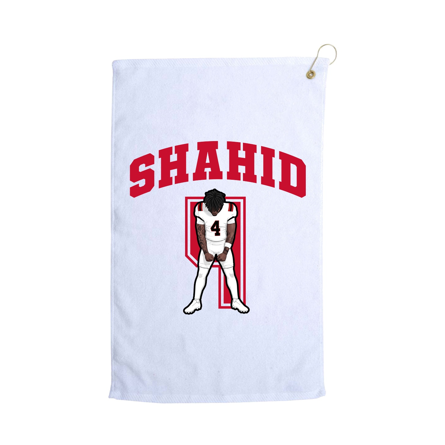 Golf Towel — Number in White
