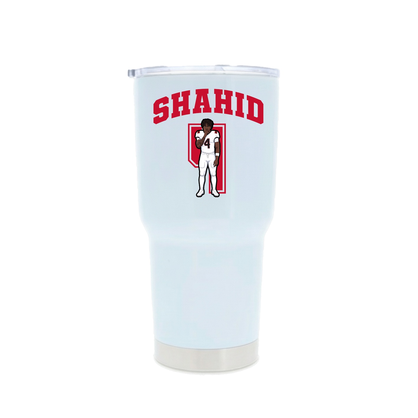 30oz Stainless Steel Tumbler — Number in White