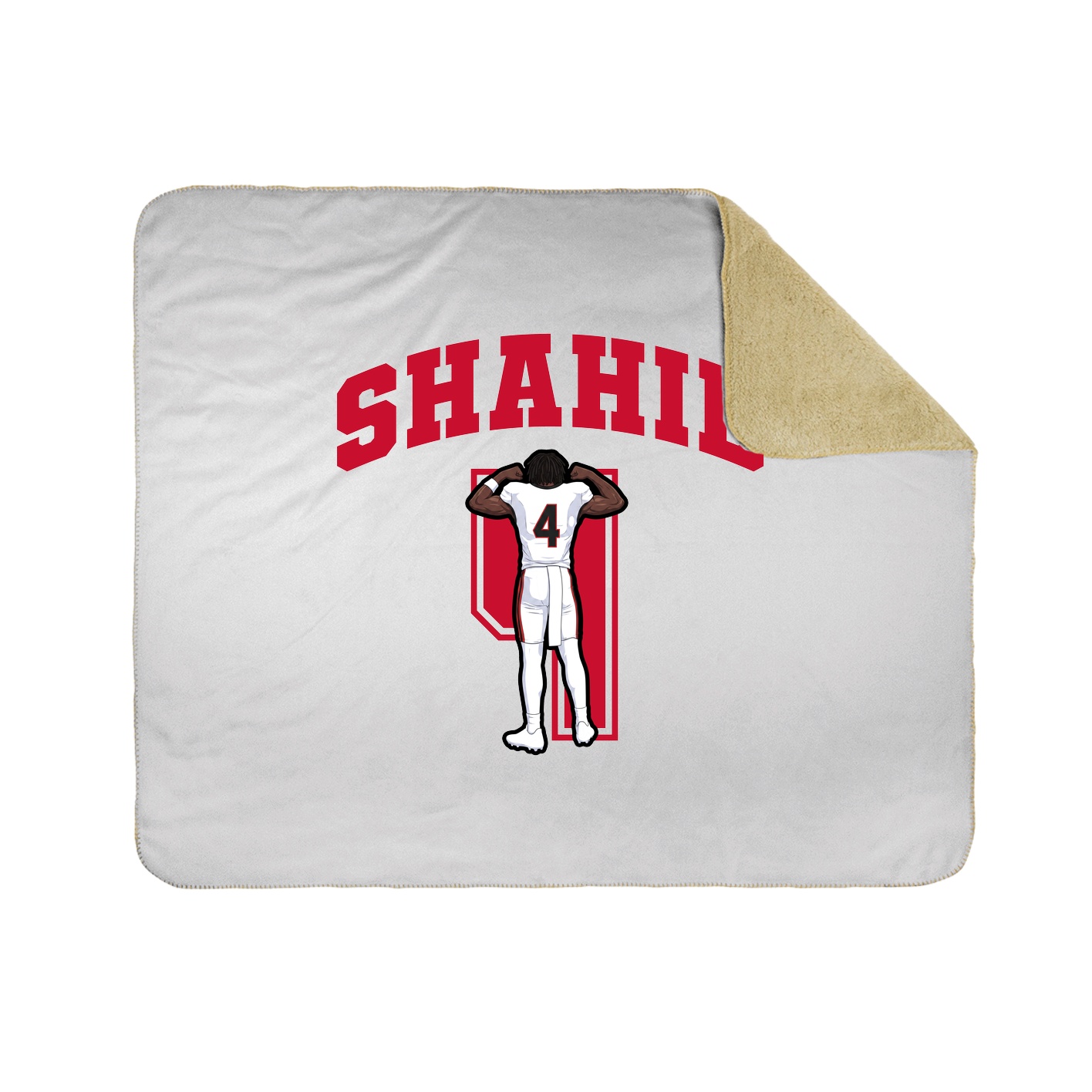 Throw Blanket — Number in White