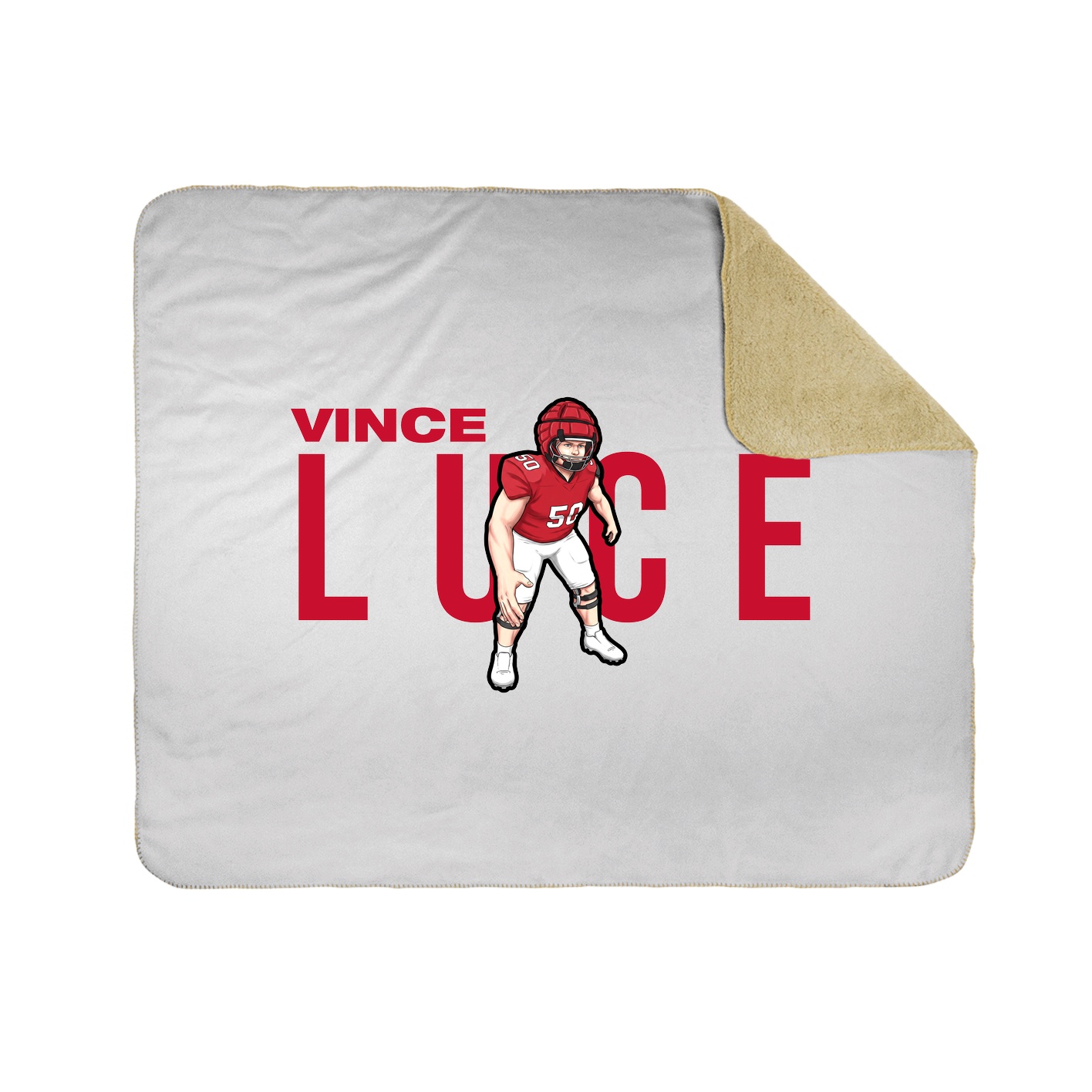 Throw Blanket — Player Name in White