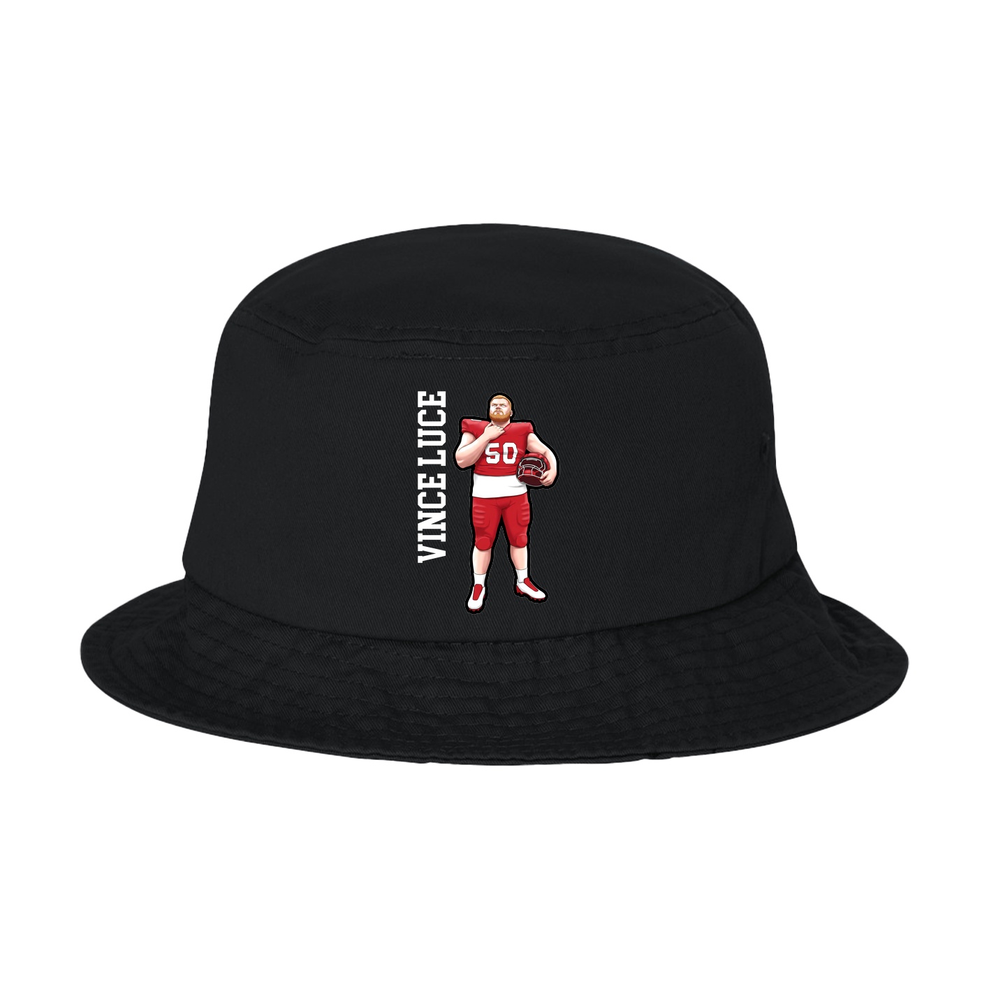 Bucket Cap — Name Vertical in Black