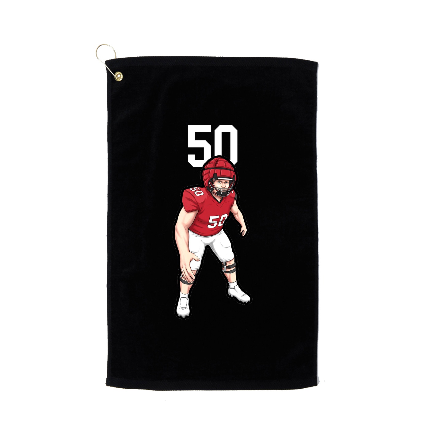 Golf Towel — Number Top in Black