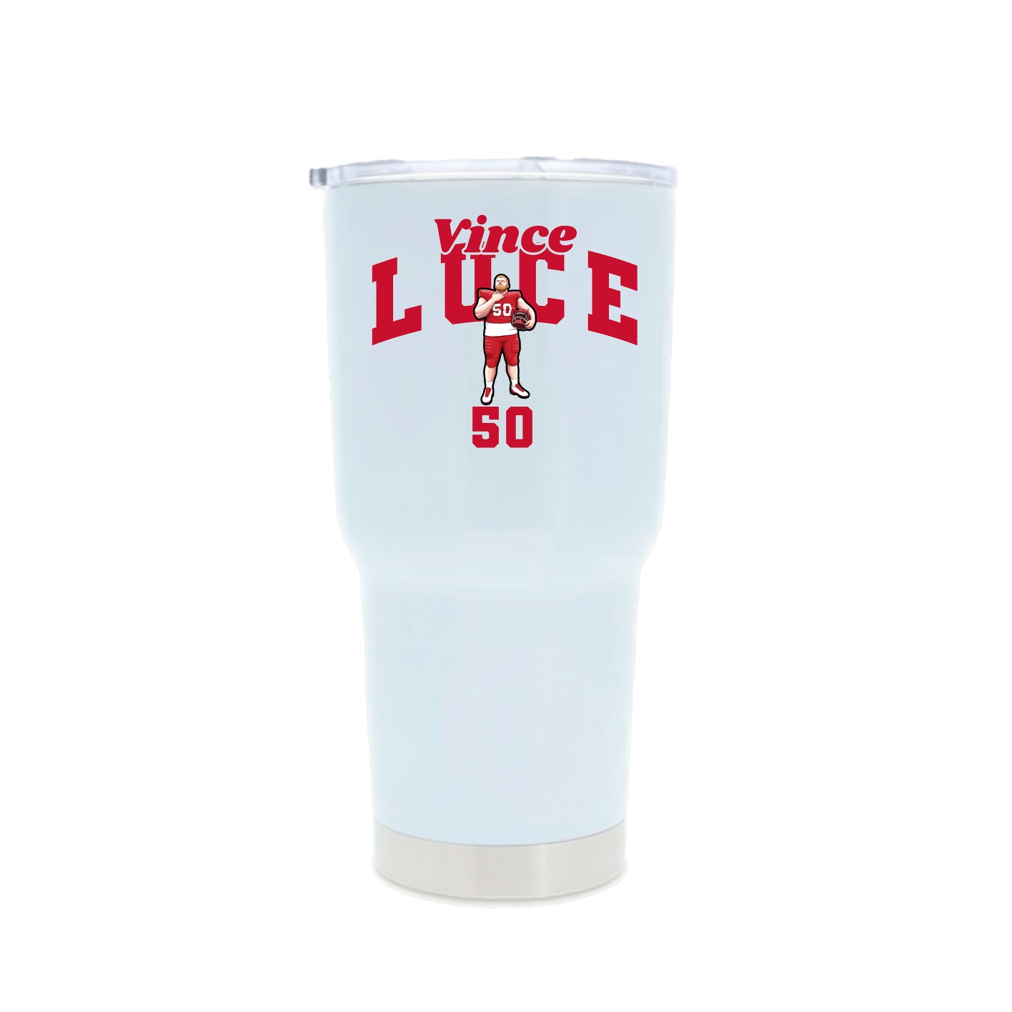 30oz Stainless Steel Tumbler — Signature Arch in White