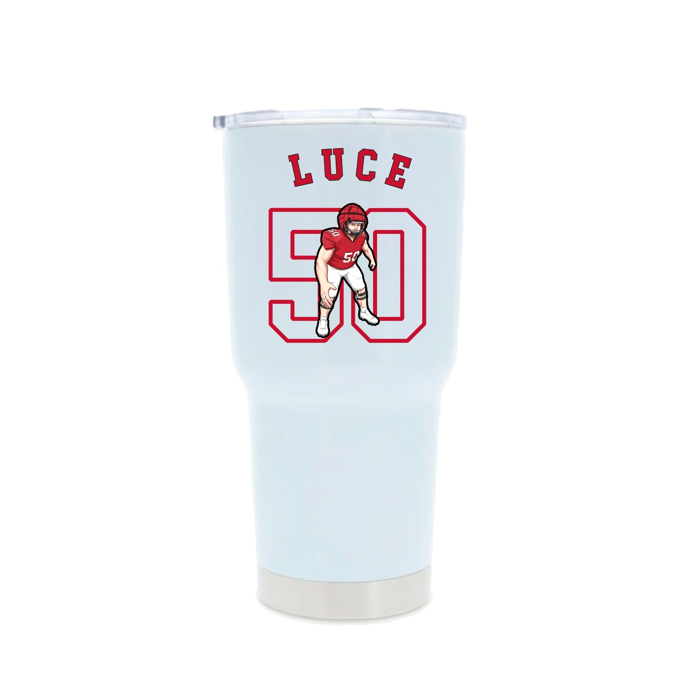 30oz Stainless Steel Tumbler — Shirsey Arch in White