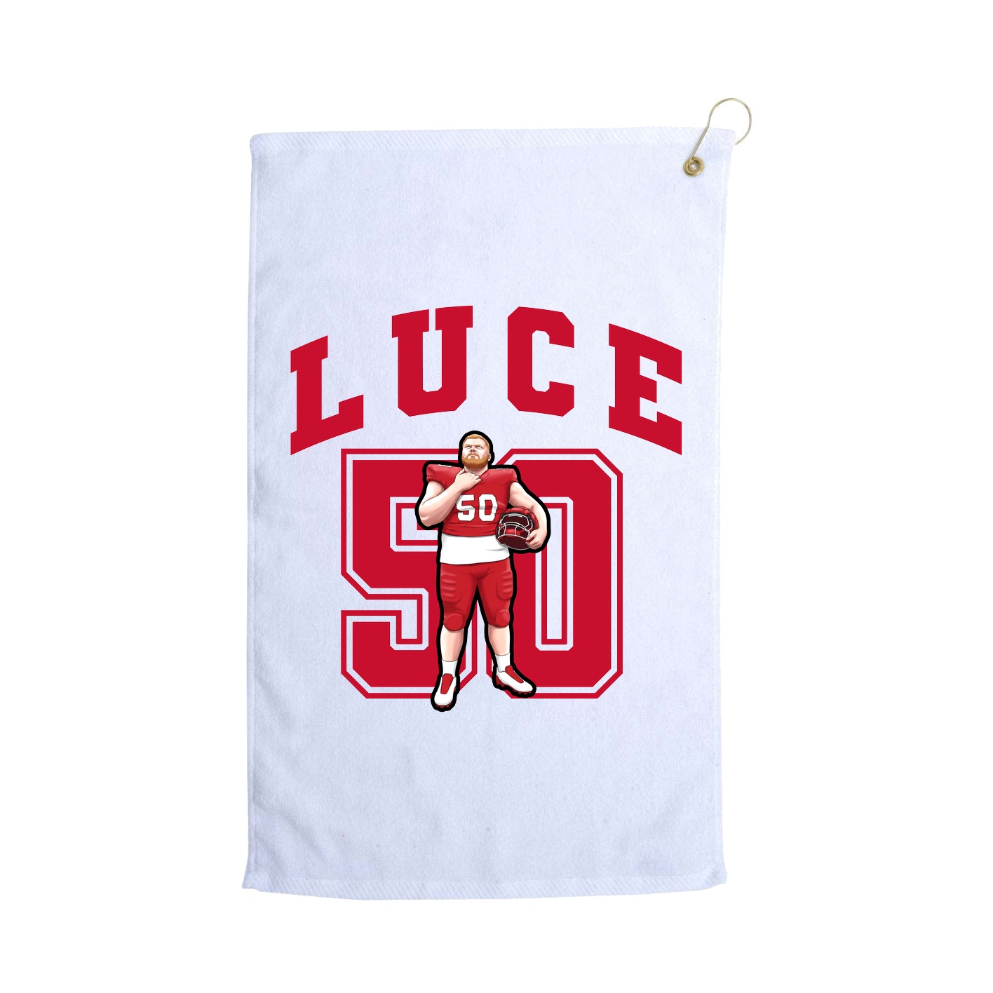 Golf Towel — Number in White