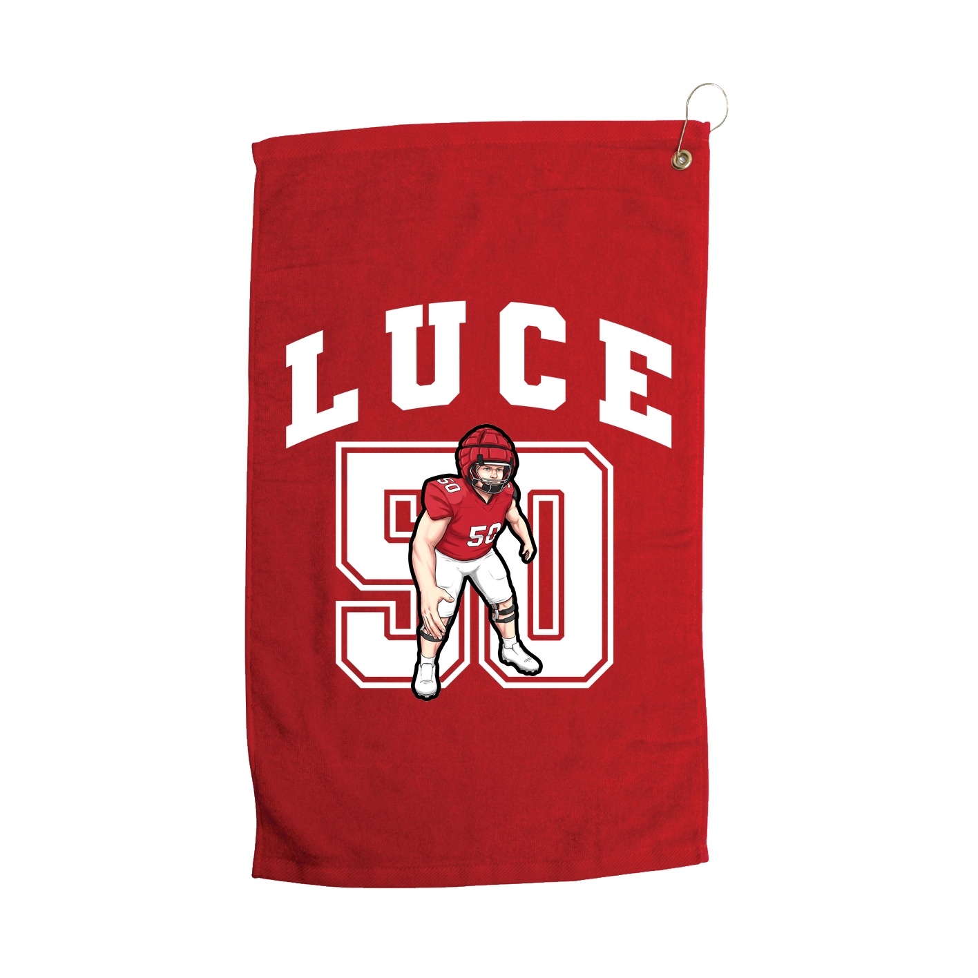 Golf Towel — Number in Red