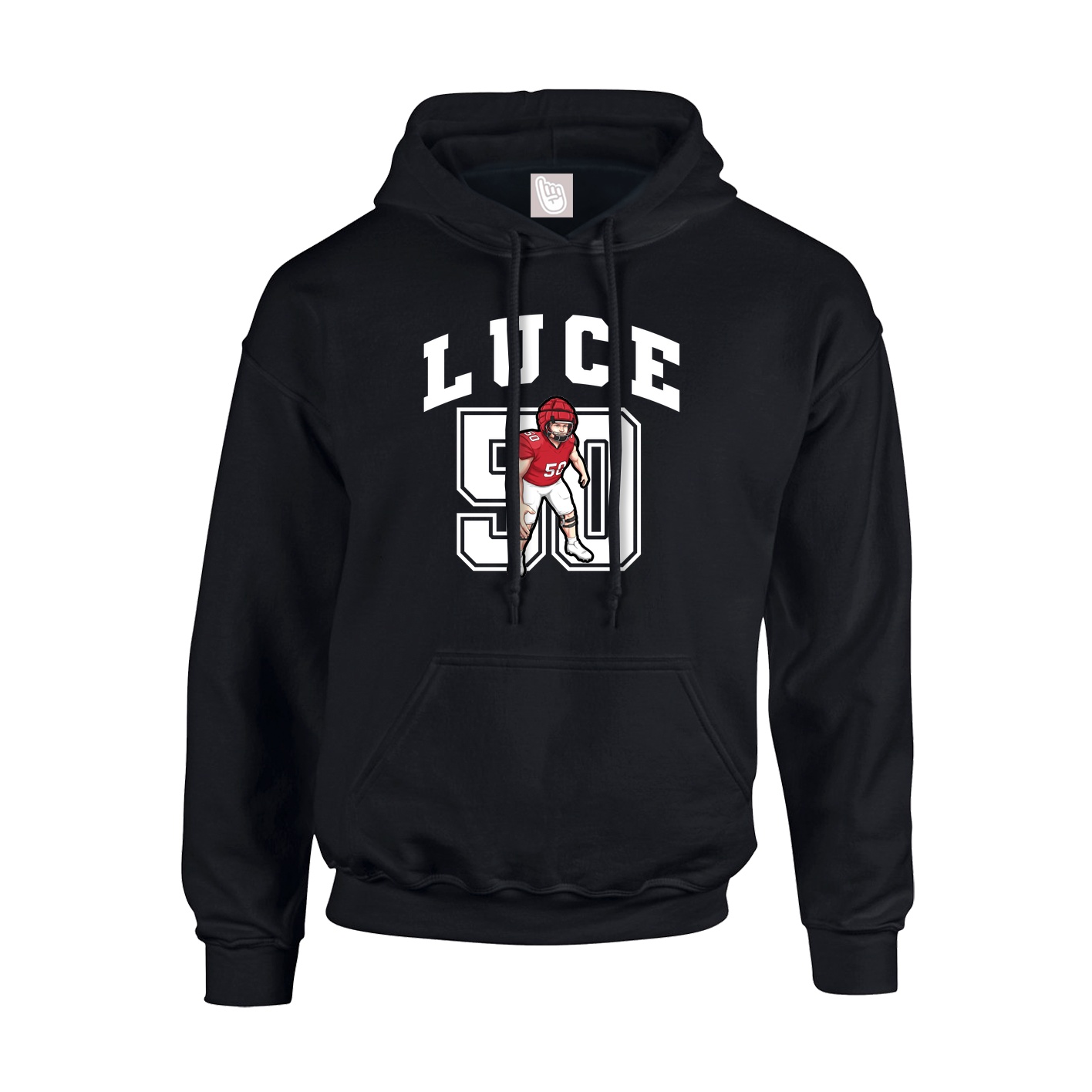 Hoodie — Number in Black