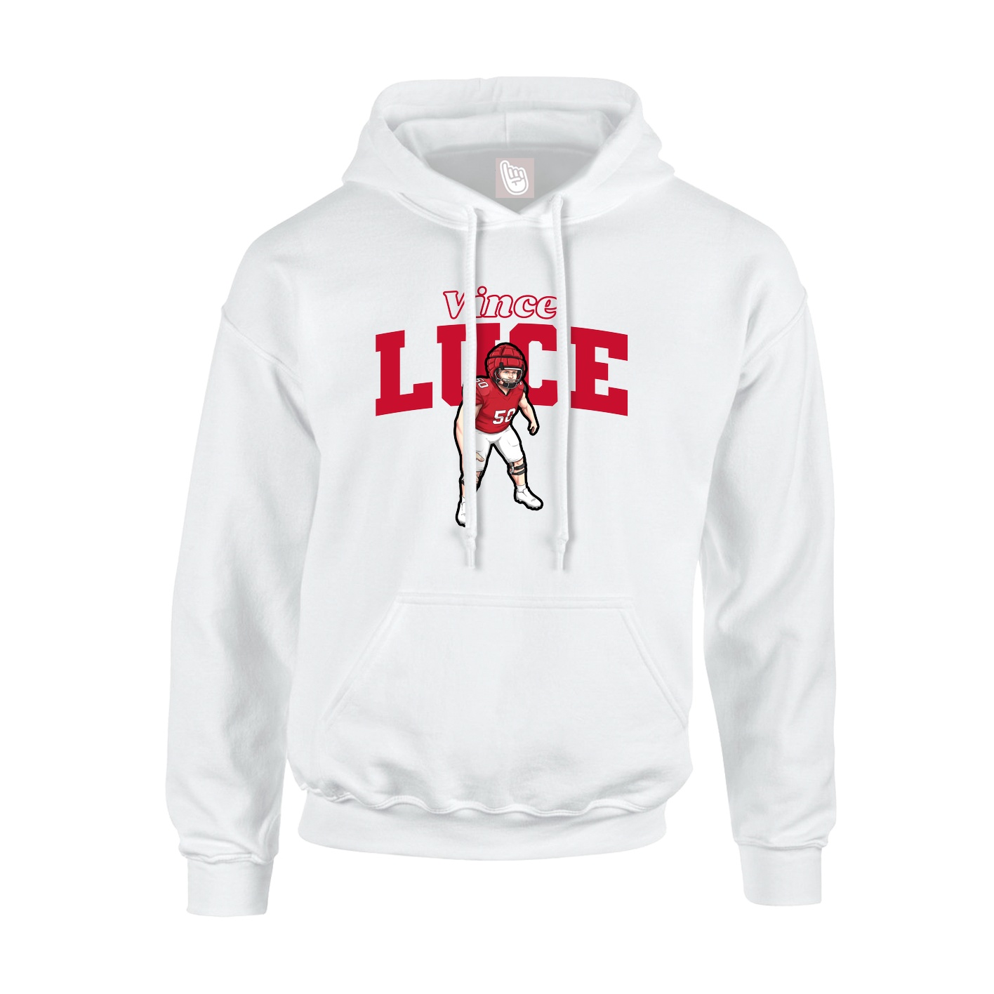 Hoodie — Name Arch in White