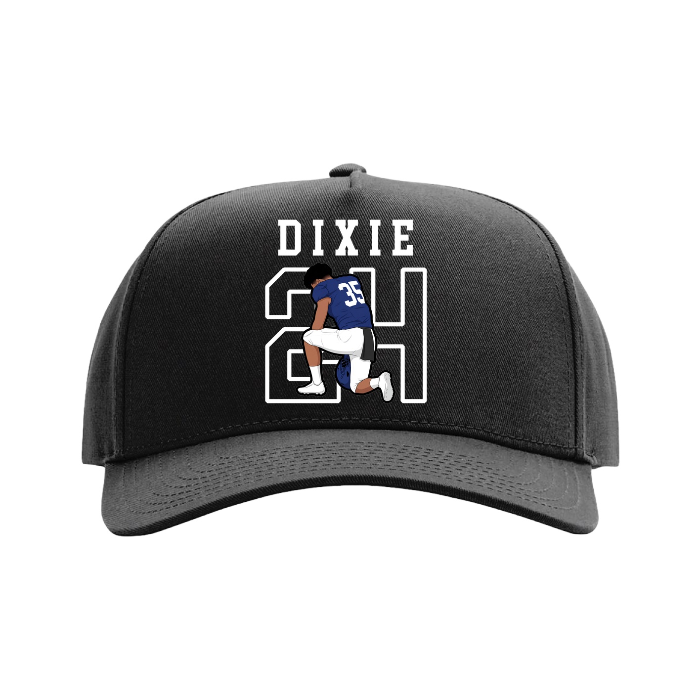 Full Fabric Five-Panel Champ Cap — Shirsey in Black