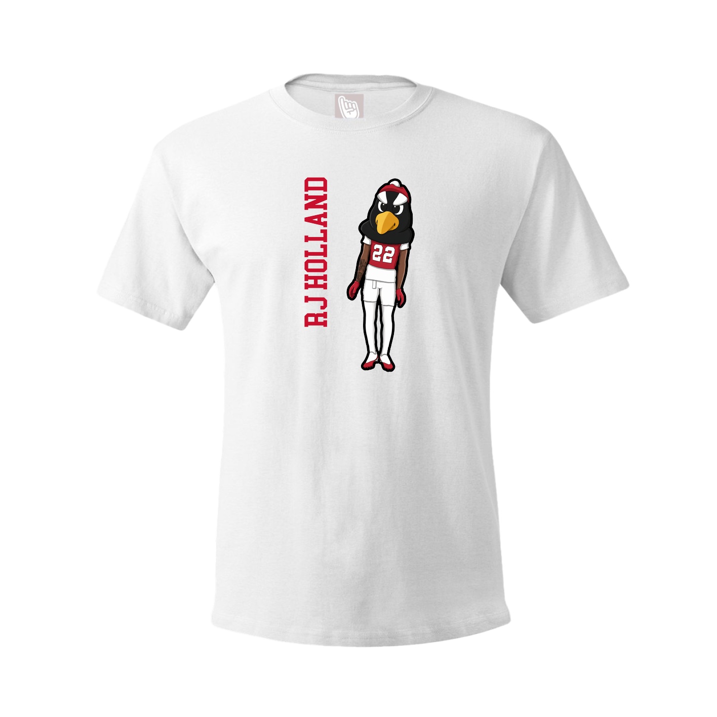 Tee — Name Vertical in White