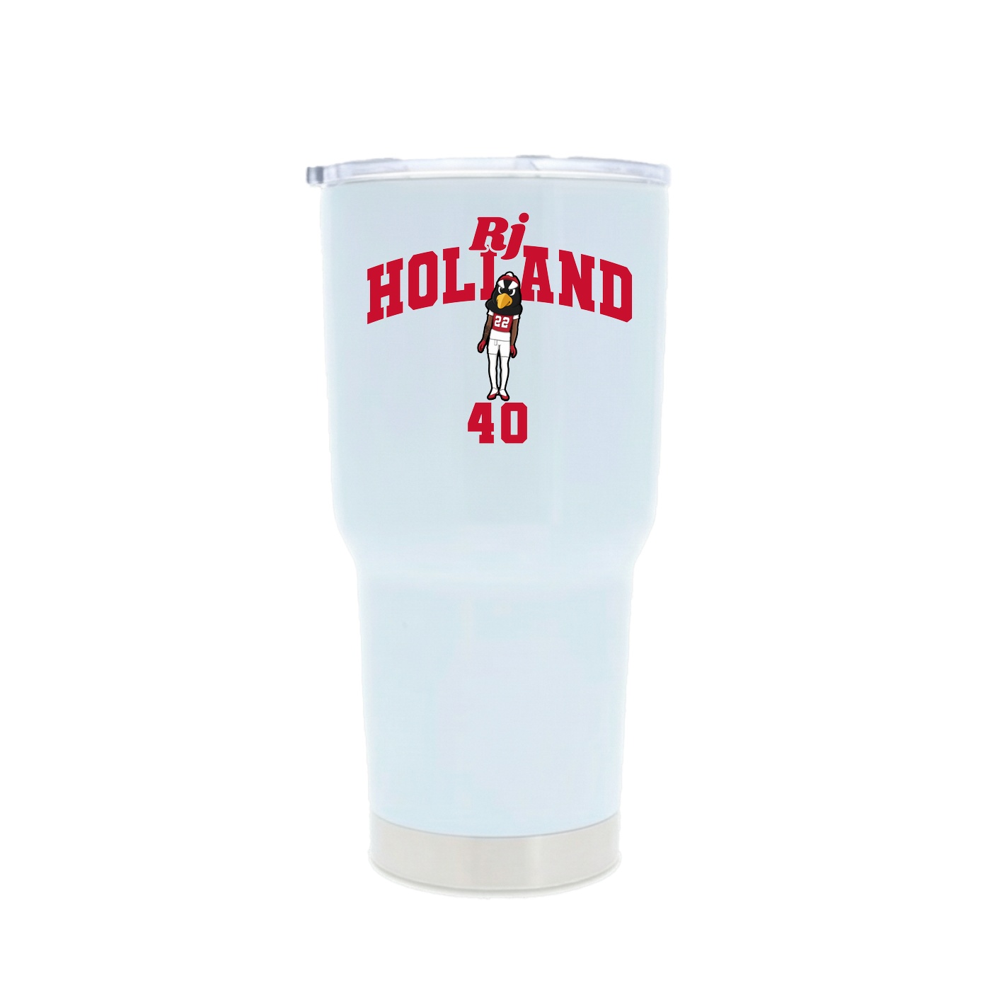 30oz Stainless Steel Tumbler — Signature Arch in White