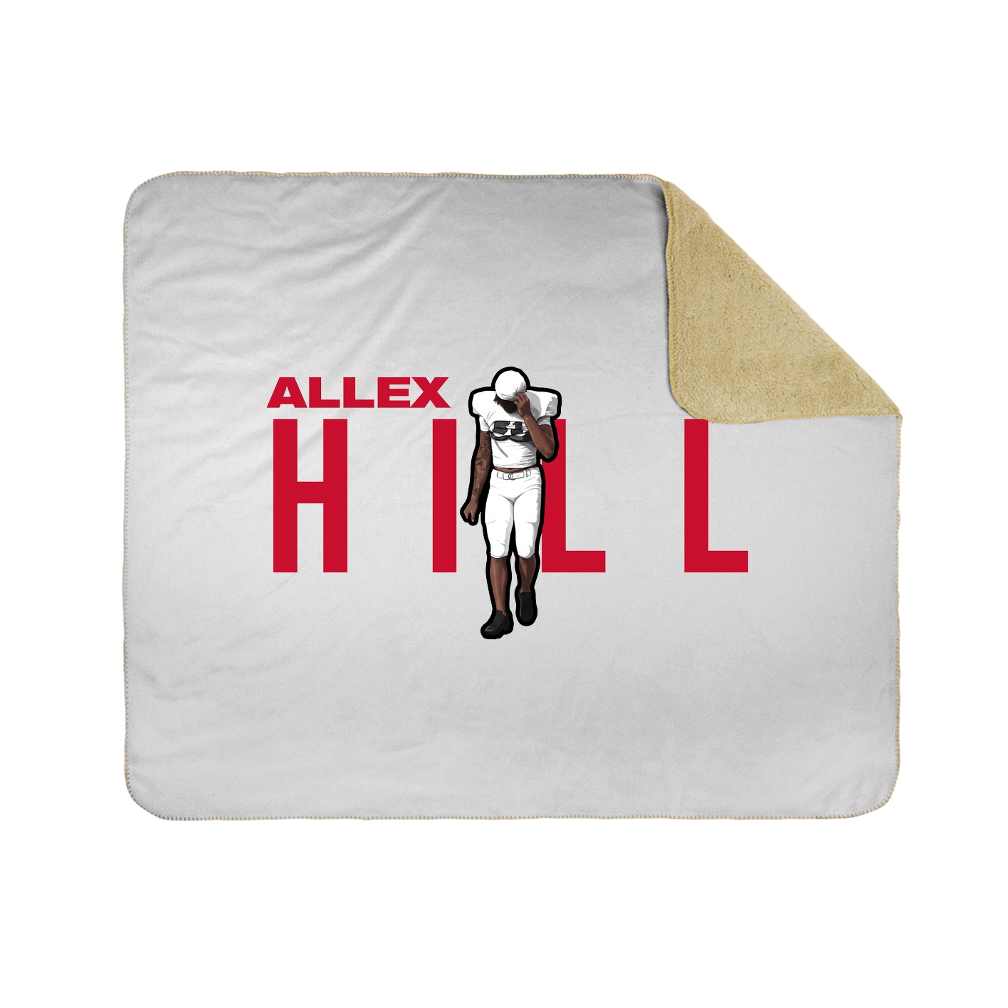 Throw Blanket — Player Name in White