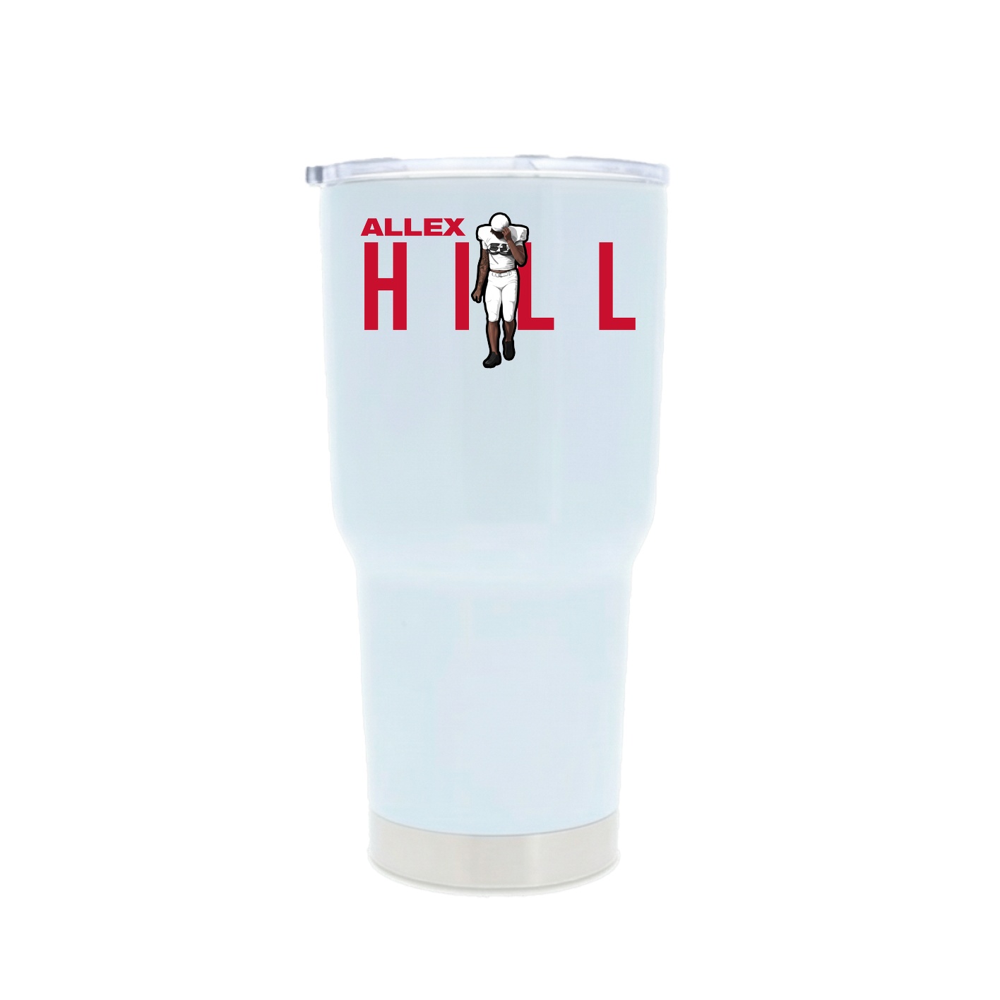 30oz Stainless Steel Tumbler — Player Name in White
