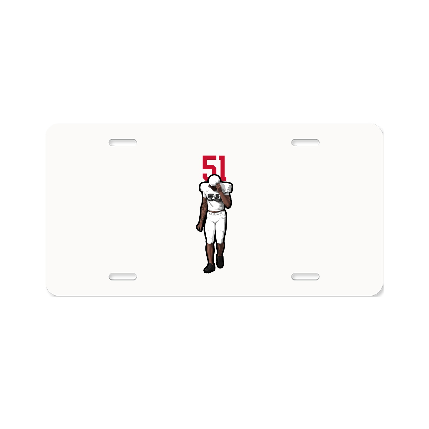 License Plate — Number Top in Classic