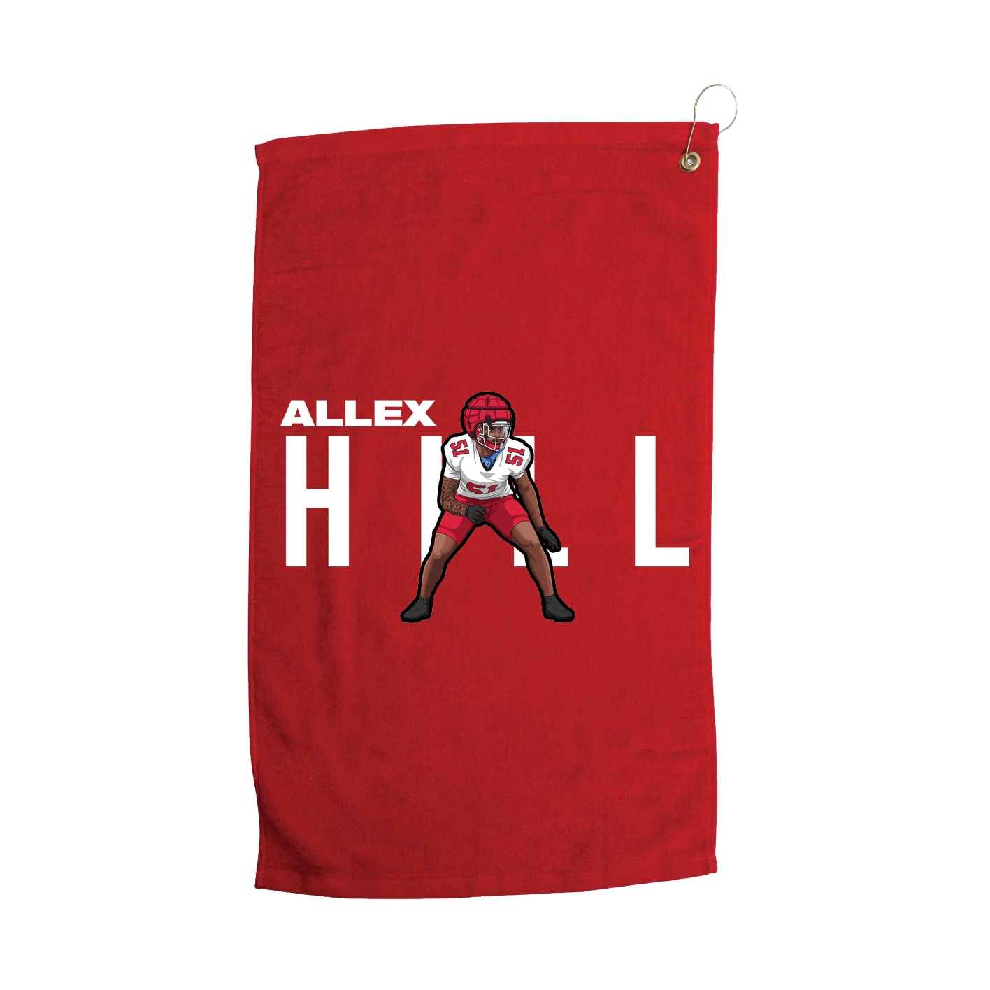 Golf Towel — Player Name in Red