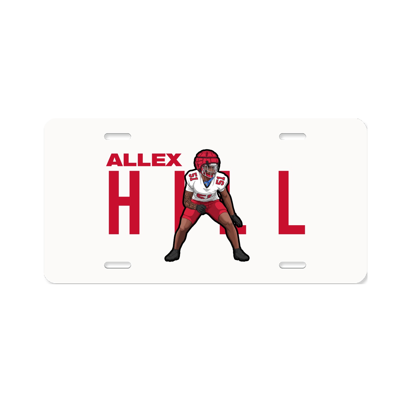 License Plate — Player Name in Classic