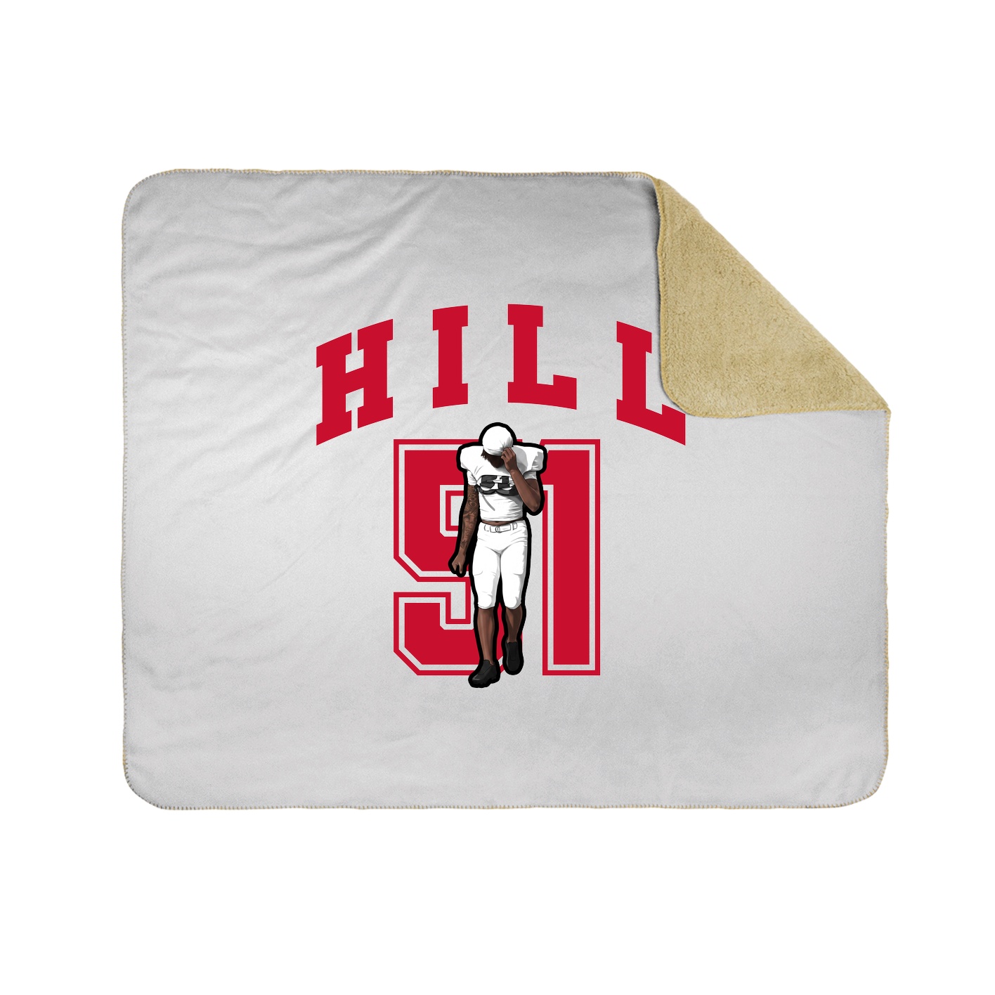 Throw Blanket — Number in White