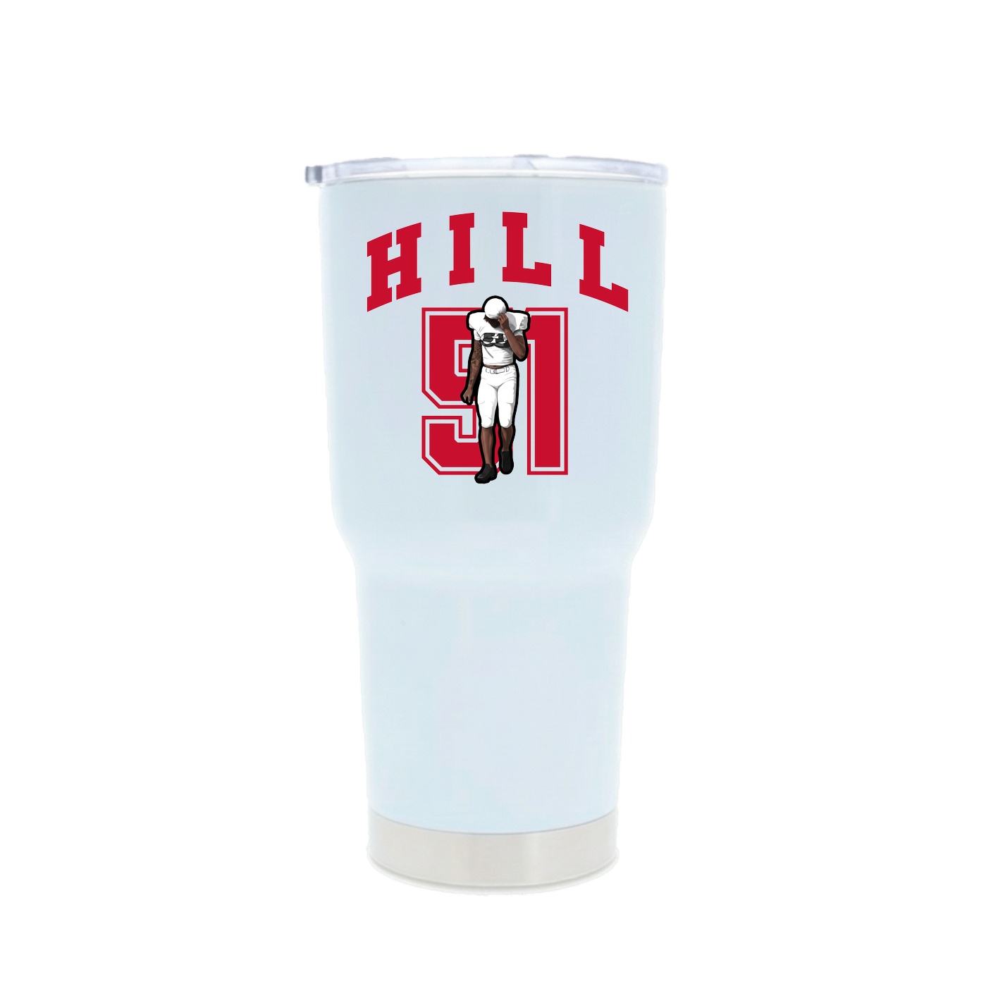 30oz Stainless Steel Tumbler — Number in White