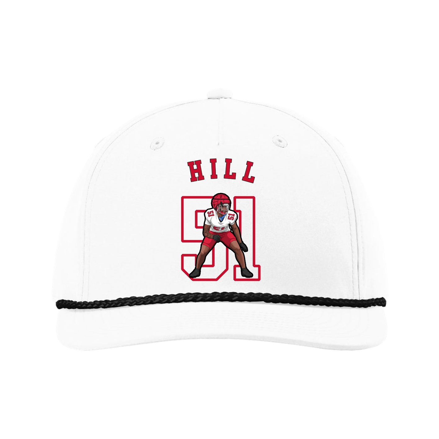 Five-Panel Classic Rope Cap — Shirsey Arch in White