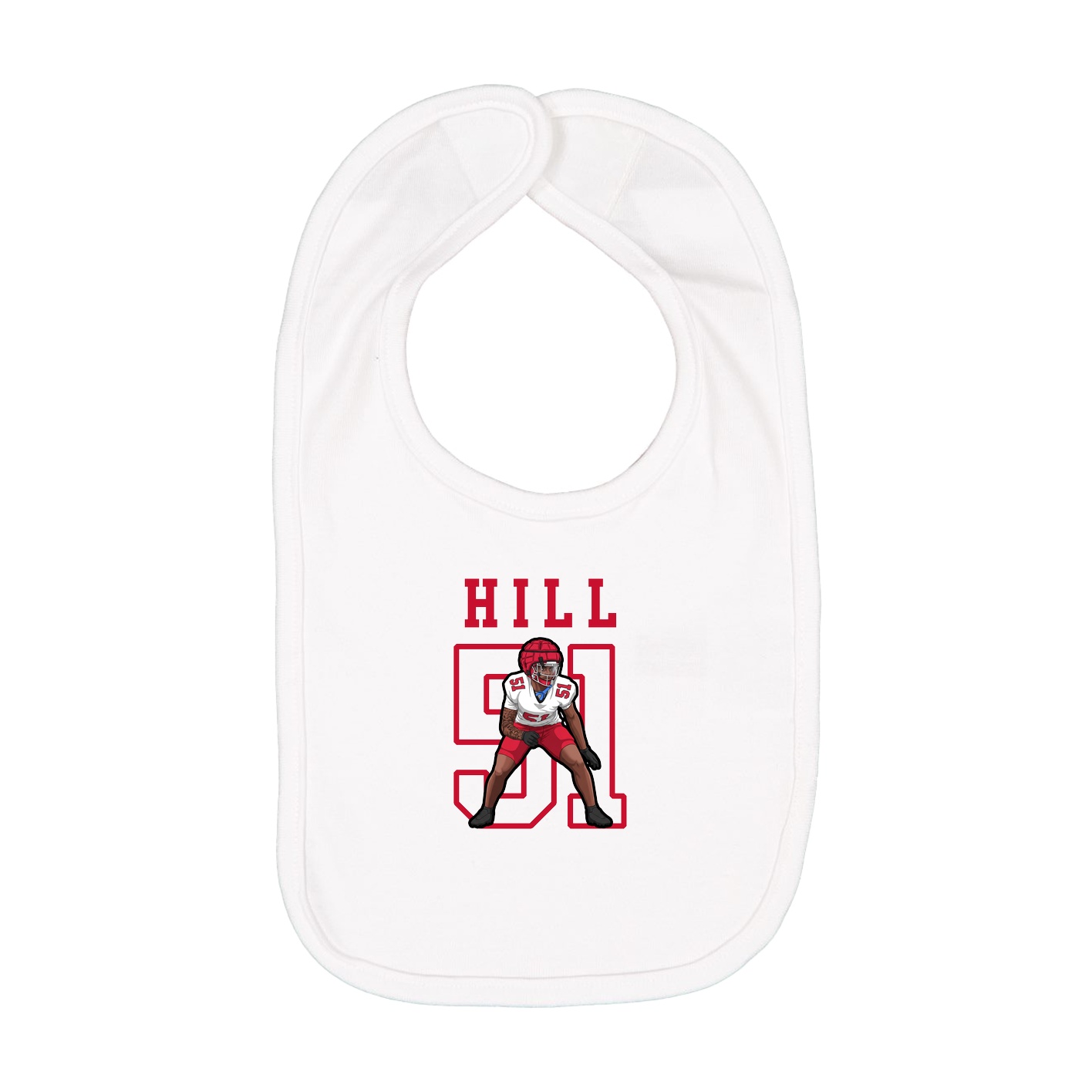 Infant Bib — Shirsey in White