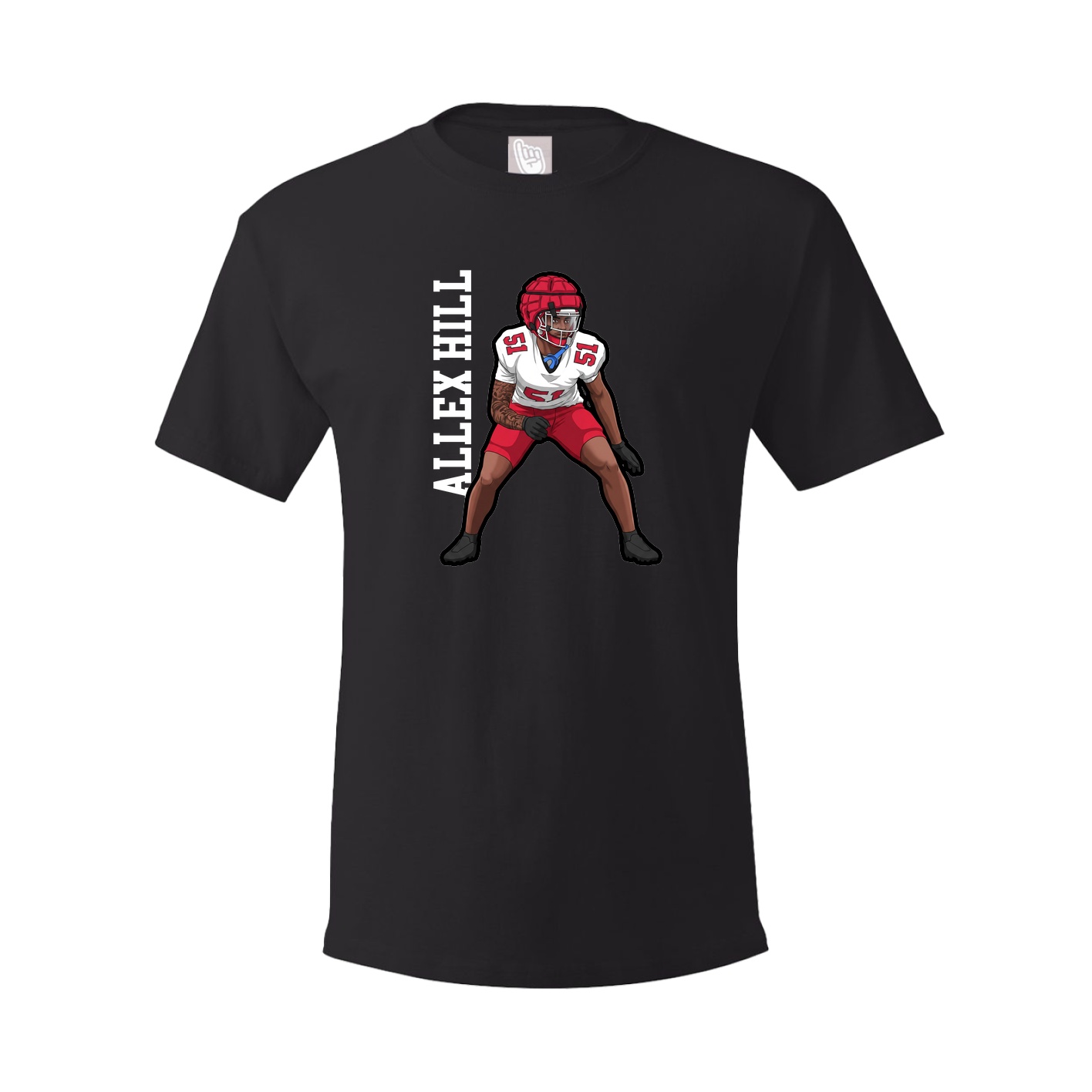 Tee — Name Vertical in Black