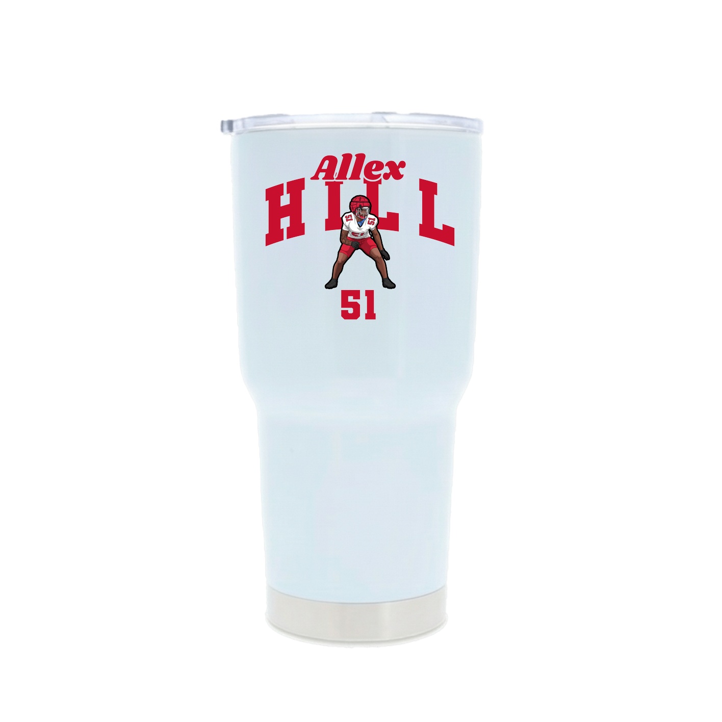 30oz Stainless Steel Tumbler — Signature Arch in White