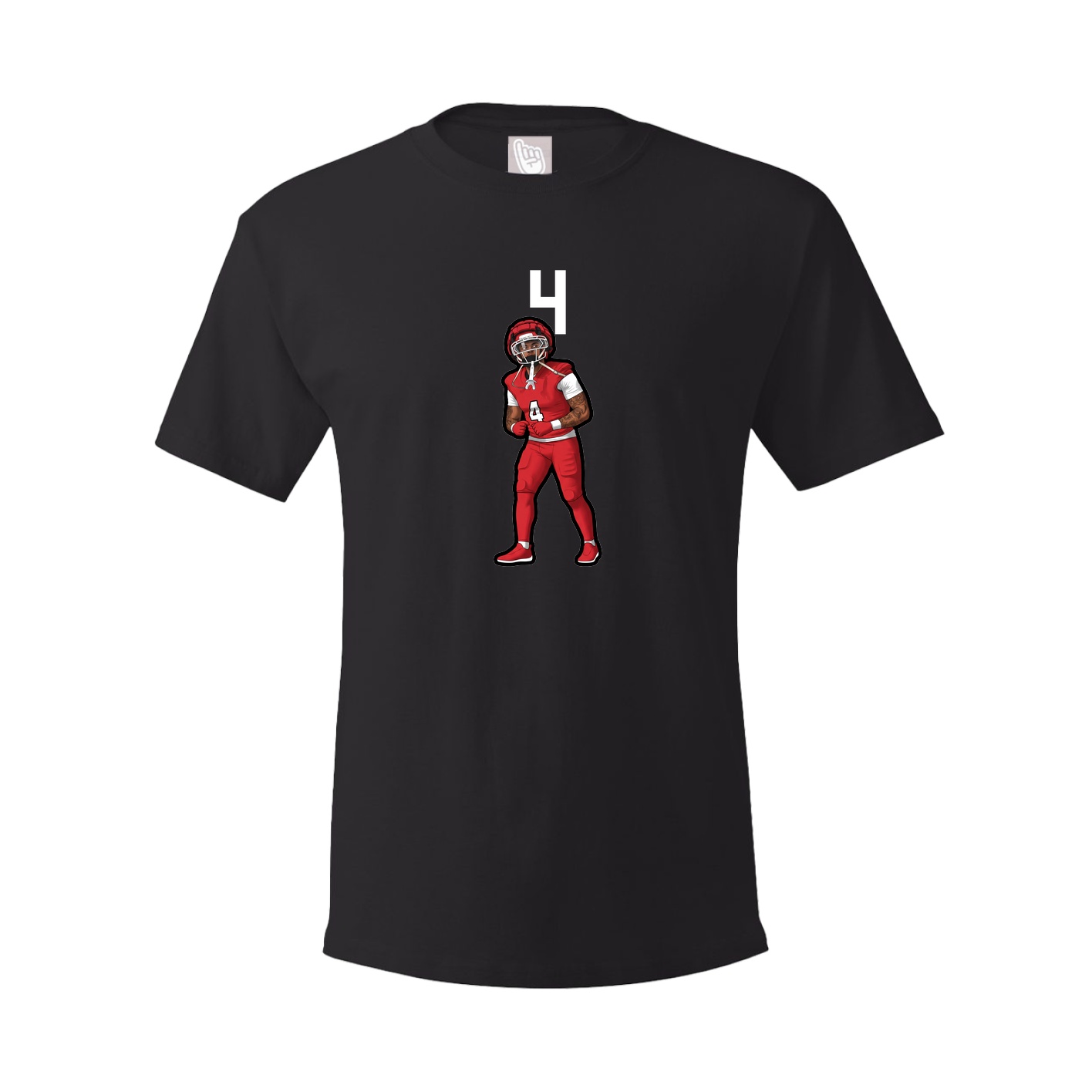 Youth Tee — Number Top in Black