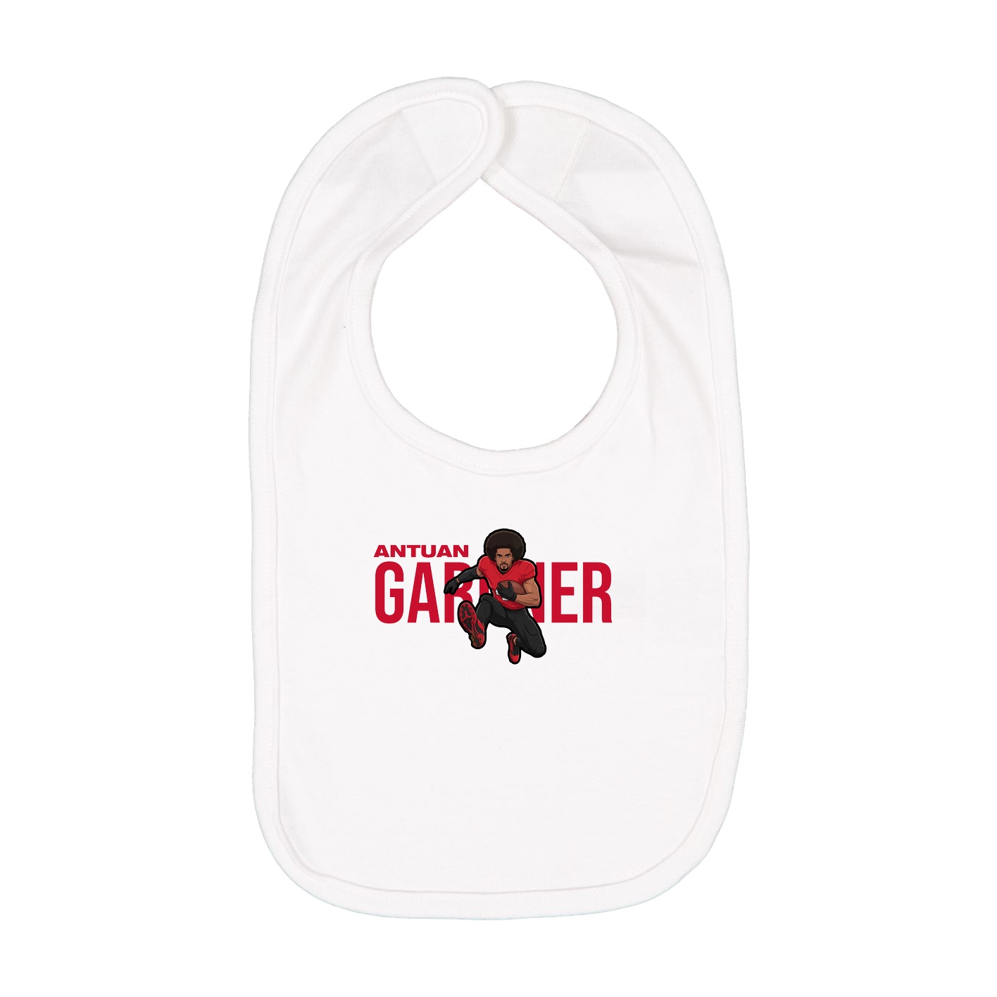 Infant Bib — Player Name in White