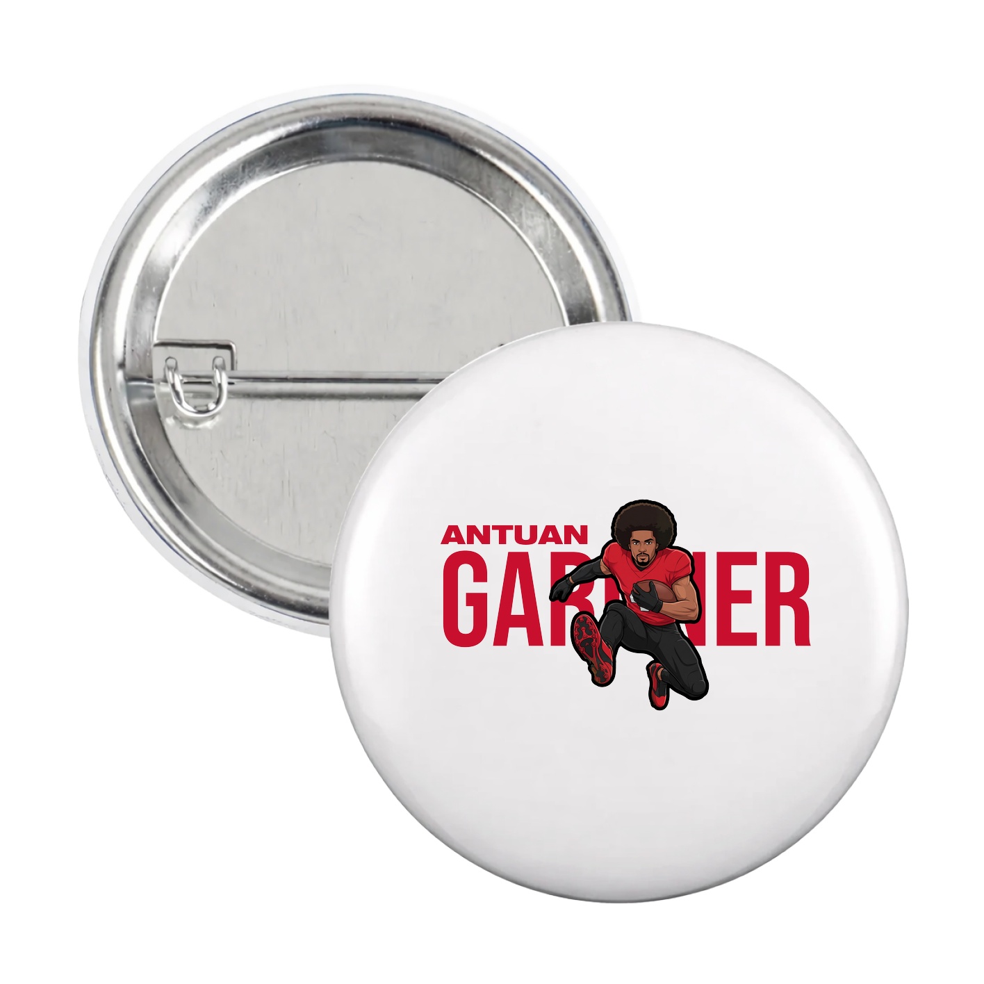 Game Day Button — Player Name in White