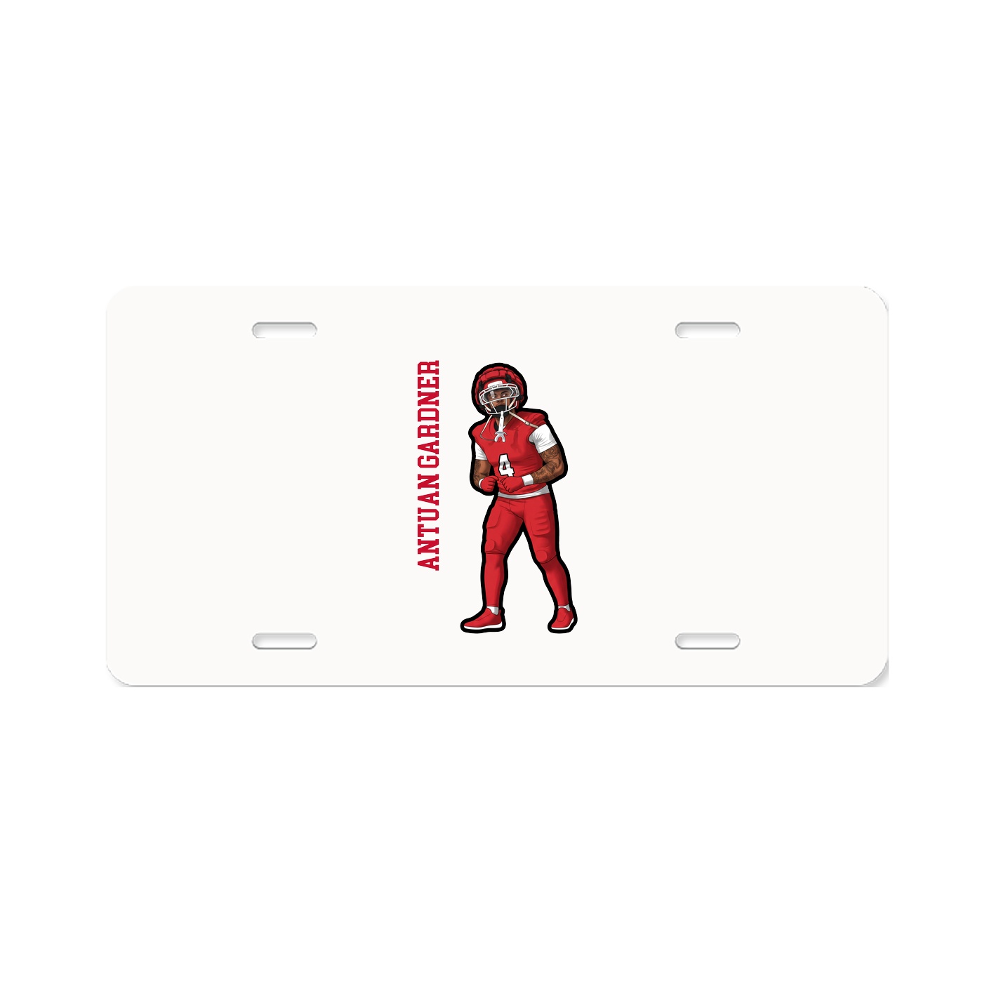 License Plate — Name Vertical in Classic
