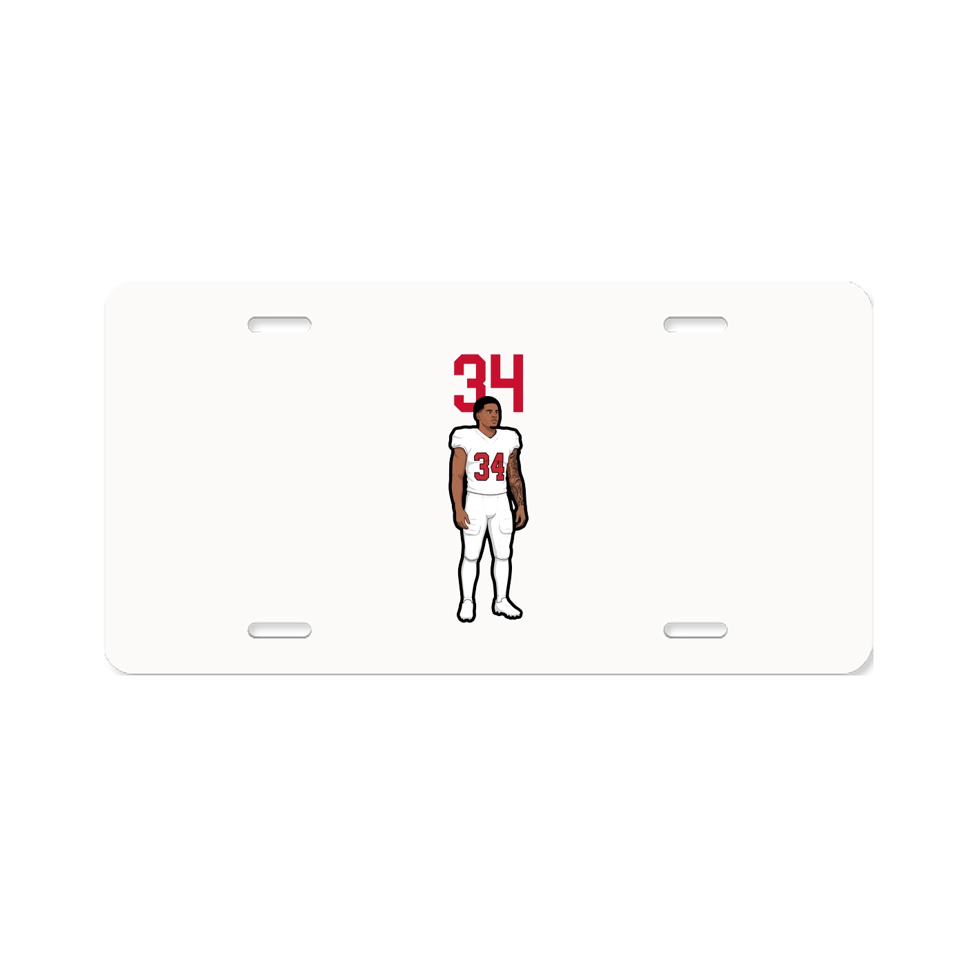 License Plate — Number Top in Classic